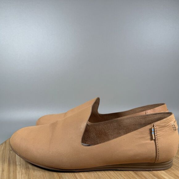 Toms Women's Darcy Size 6.5 Ballet Flats Shoes Tan Brown Leather - Picture 4 of 7